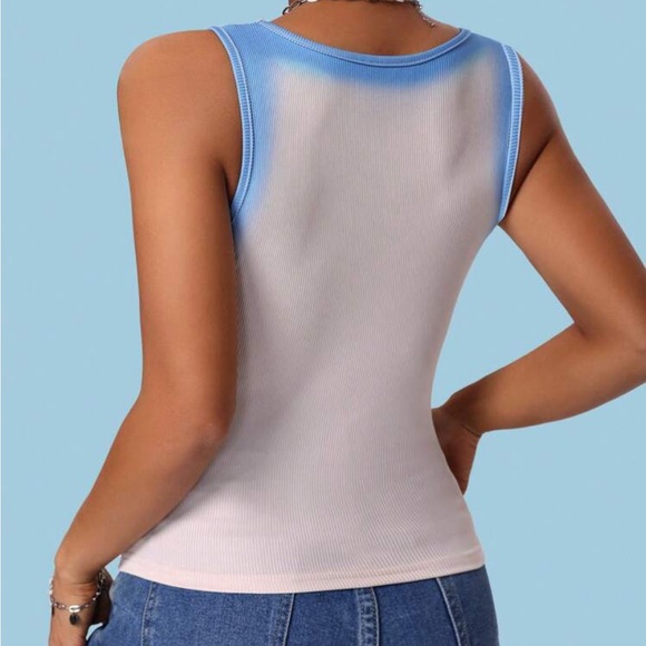 - ICON Women's Summer Cartoon Letter Printed Slim Fit Tank Top - Picture 4 of 4